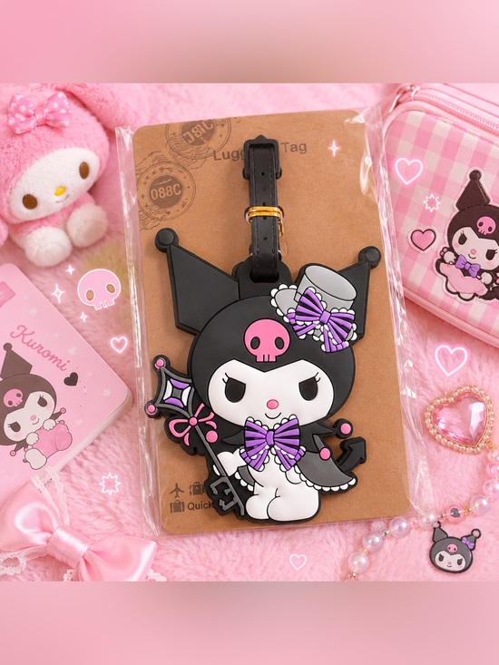 Accessories - Kuromi Gothic Tea Party Silicone Luggage Tag